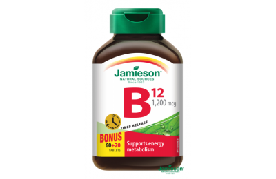 JAMIESON Vitamín B12 1200 mcg s postupným uvolňováním 80 tbl